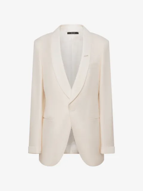 TOM FORD veste à col châle et texture en alvéoles