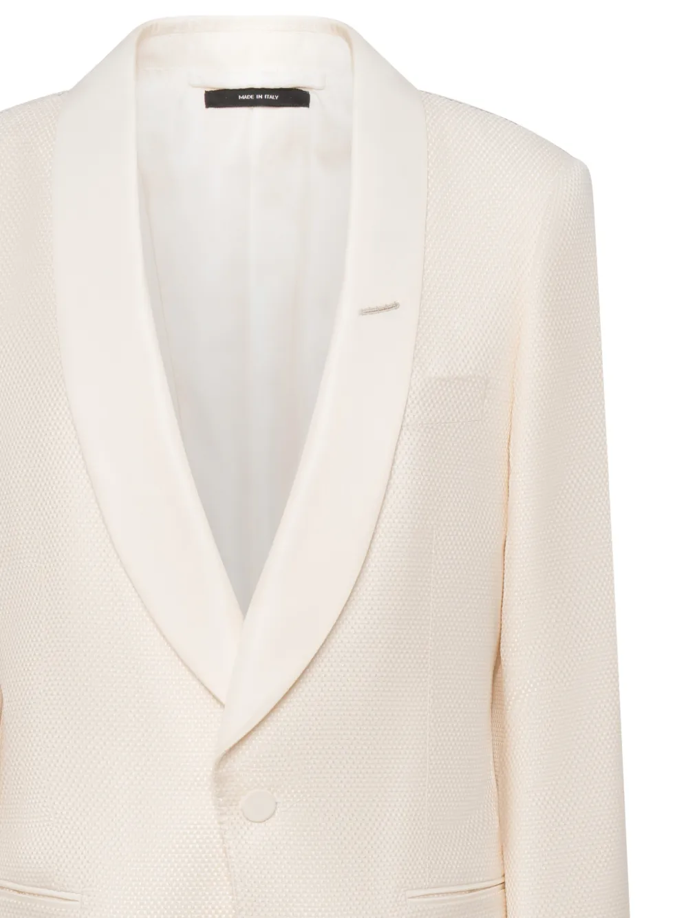 TOM FORD Jack met sjaalrevers en honingraat-textuur Beige