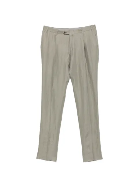 Corneliani pleated pressed-crease trousers