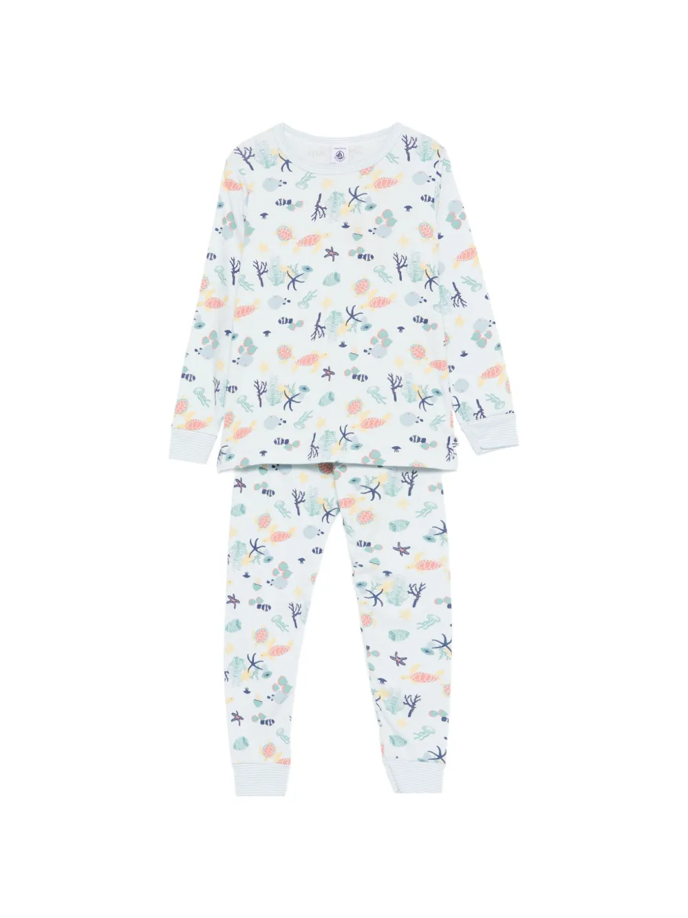 Petit Bateau long-sleeve patterned pajamas - Blu