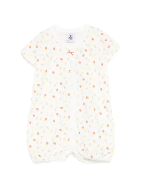 Petit Bateau strawberry-print bow-detail shorties