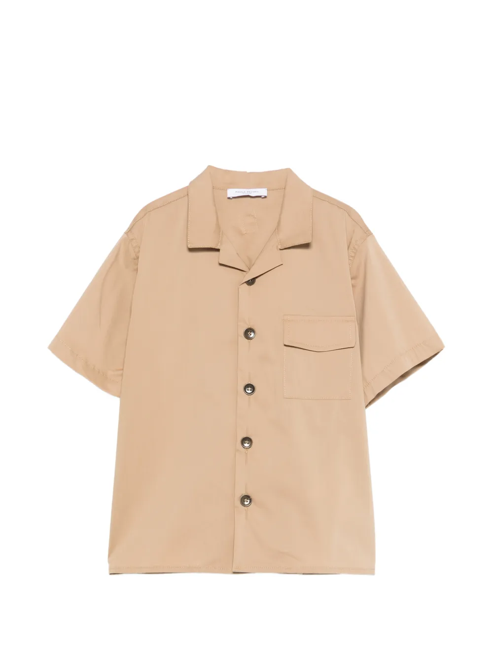 Paolo Pecora Kids chest-pocket button shirt - Toni neutri