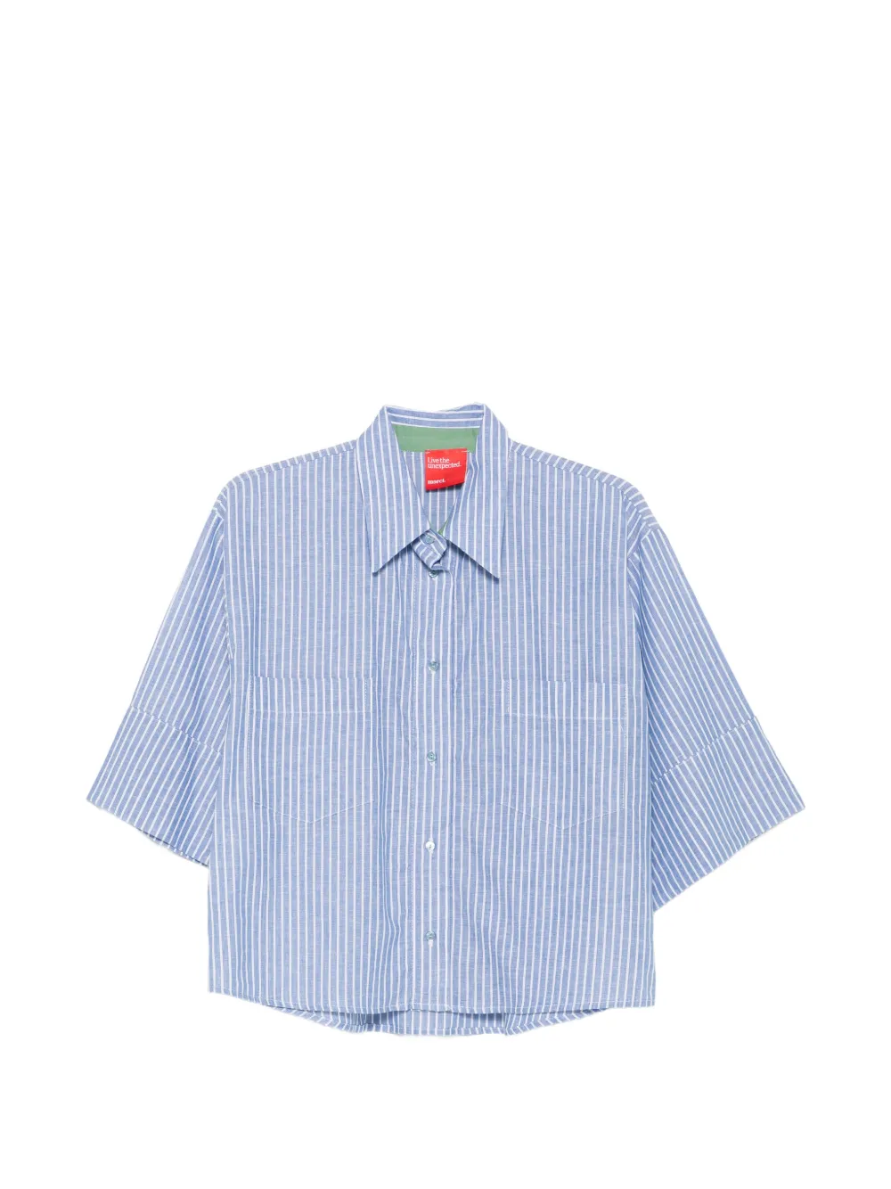 Merci striped short-sleeve shirt - Blu