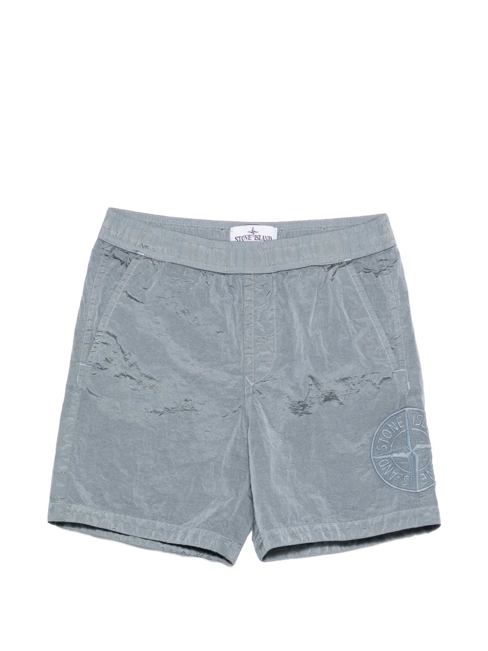 Stone Island Junior logo-detail swim shorts - Blu