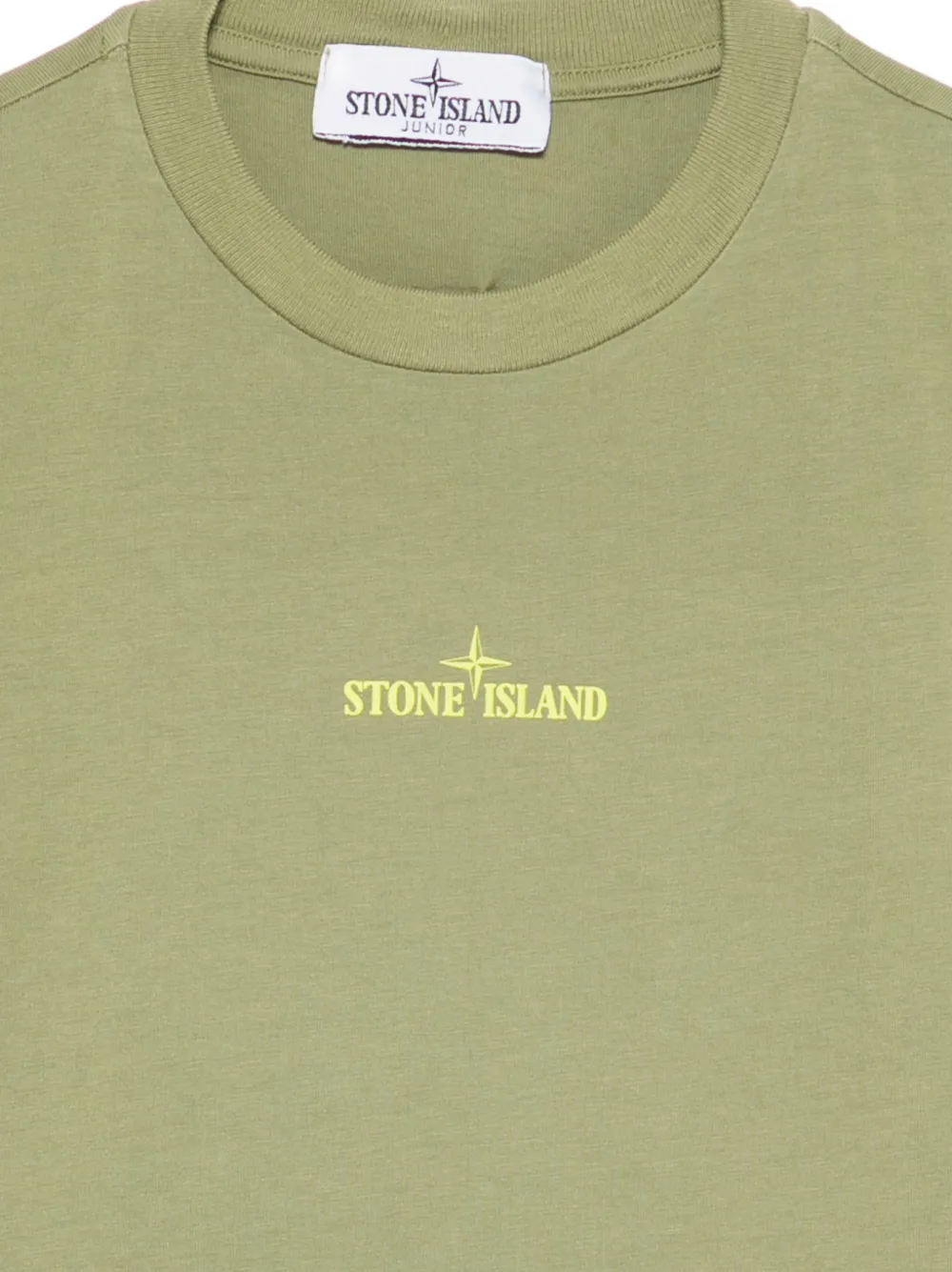 Stone Island Junior T-shirt met logoprint Groen