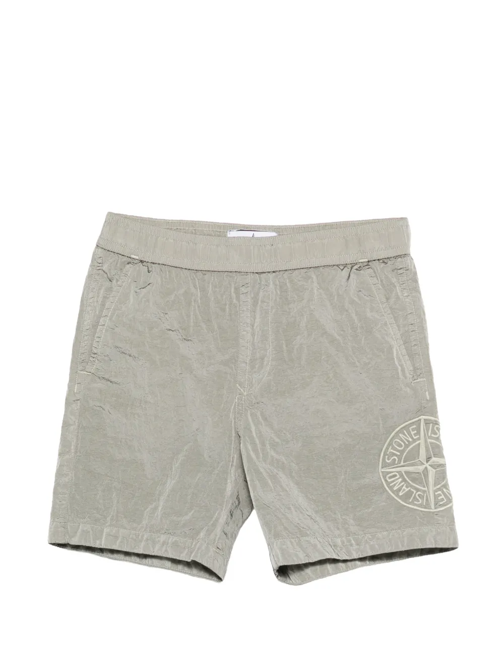 Stone Island Junior logo-detail swim shorts - Grau