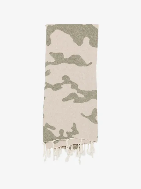 MC2 Saint Barth camouflage-pattern fringed beach towel