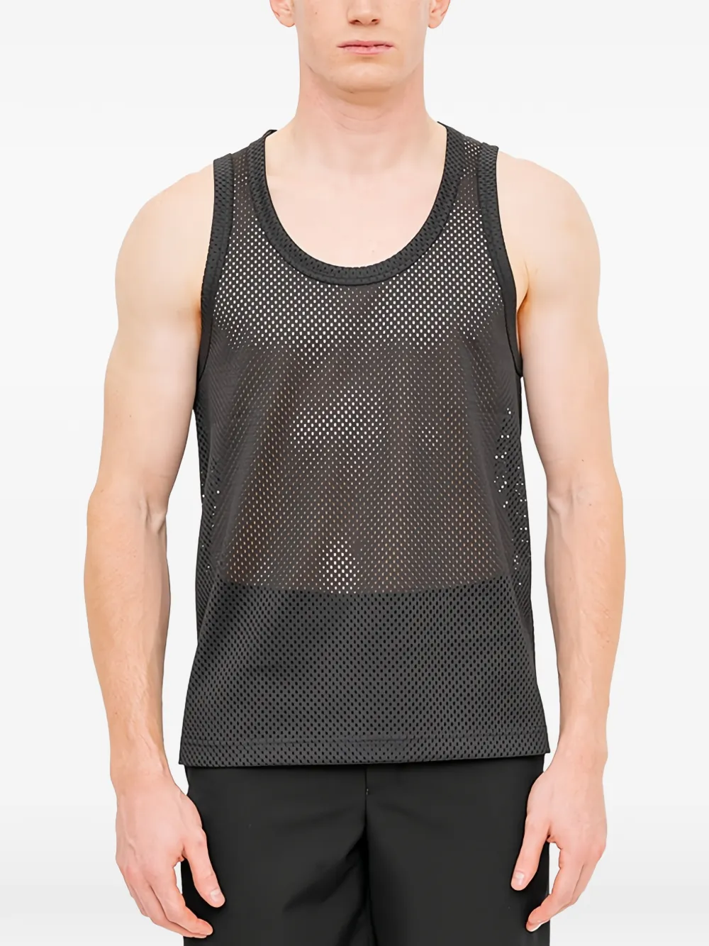 Comme des Garçons Homme Plus mesh tank top - Nero