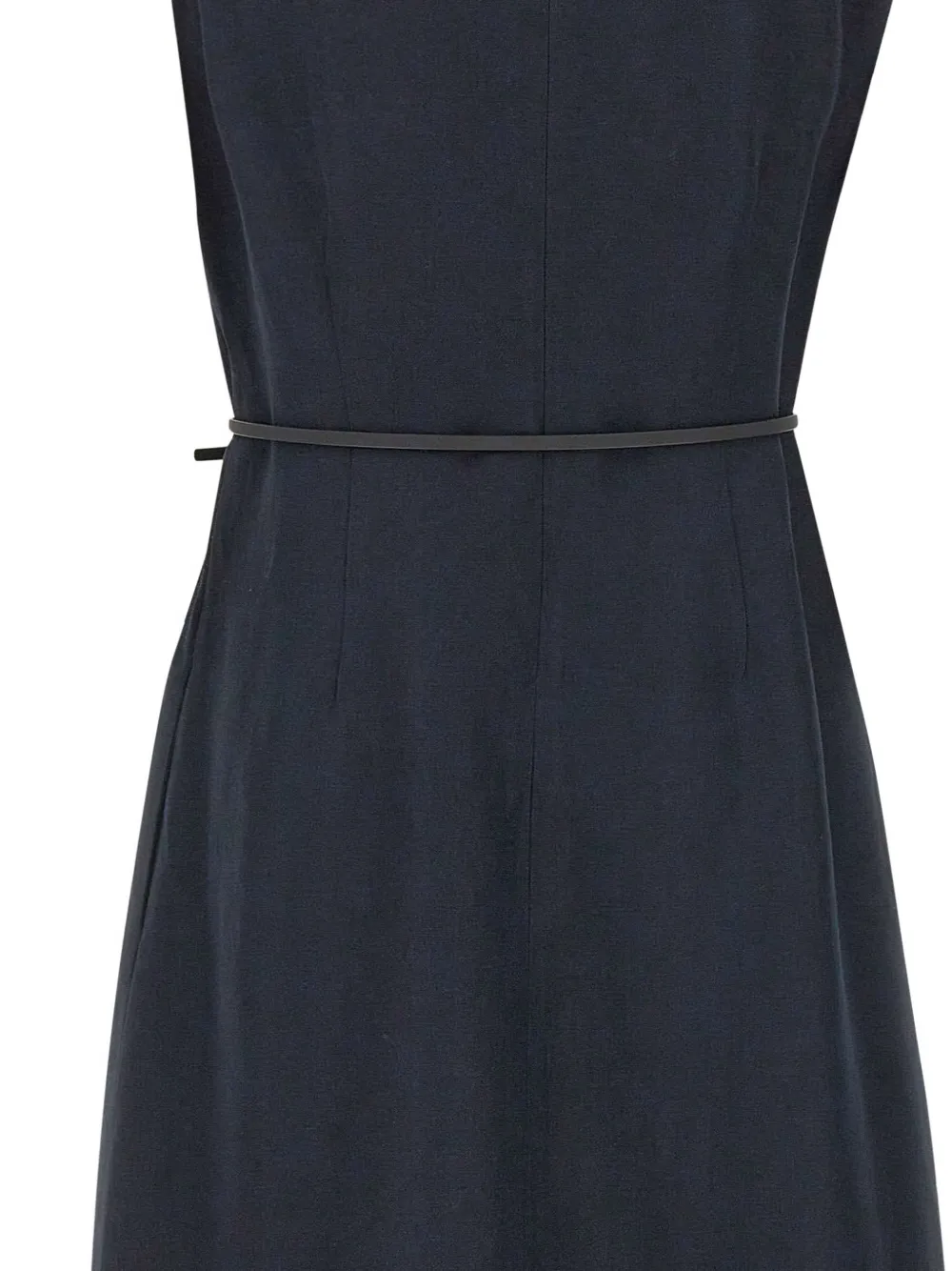 Fabiana Filippi Midi-jurk met ceintuur en V-hals Blauw
