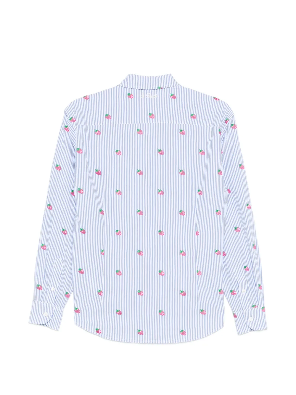 MC2 Saint Barth Gestreepte blouse met geborduurde aardbeien Blauw