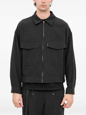 Devoa zip-up Leather Jacket | Black | FARFETCH