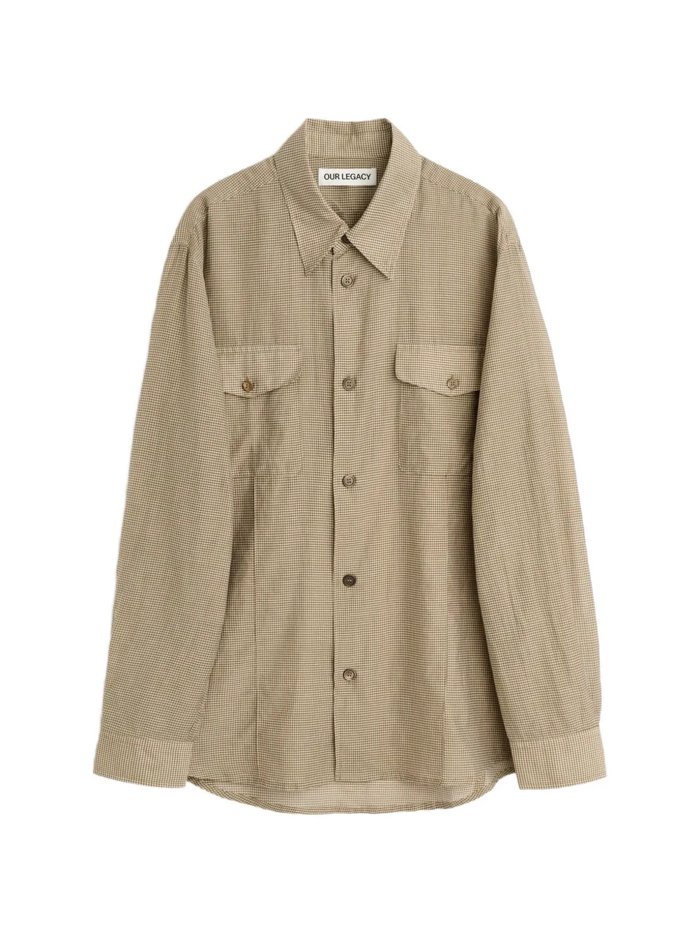 OUR LEGACY overhemd met print Beige