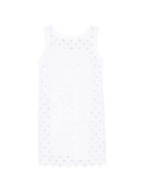 Max Mara broderie-anglaise sleeveless mini dress