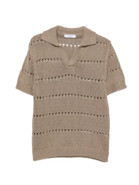 Daniele Fiesoli pointelle-knit short-sleeve sweater