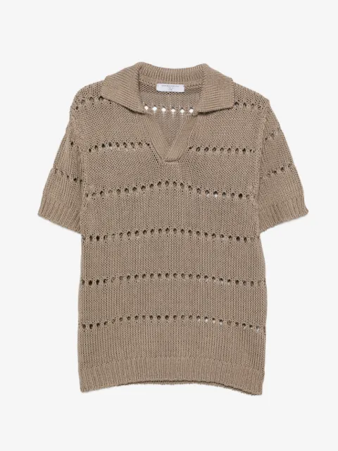 Daniele Fiesoli pointelle-knit short-sleeve sweater