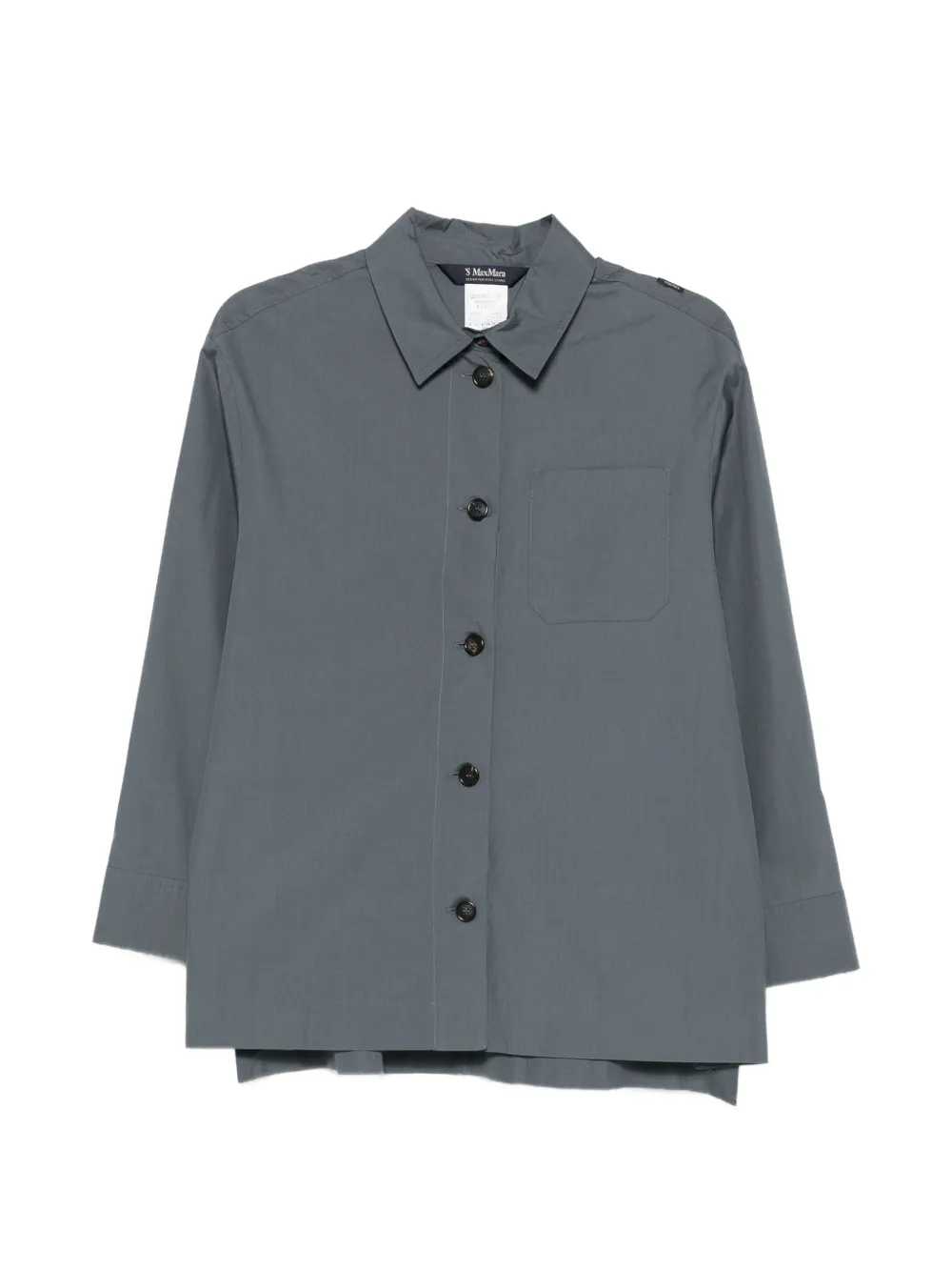'S Max Mara Marianne button-up patch-pocket shirt - Grigio