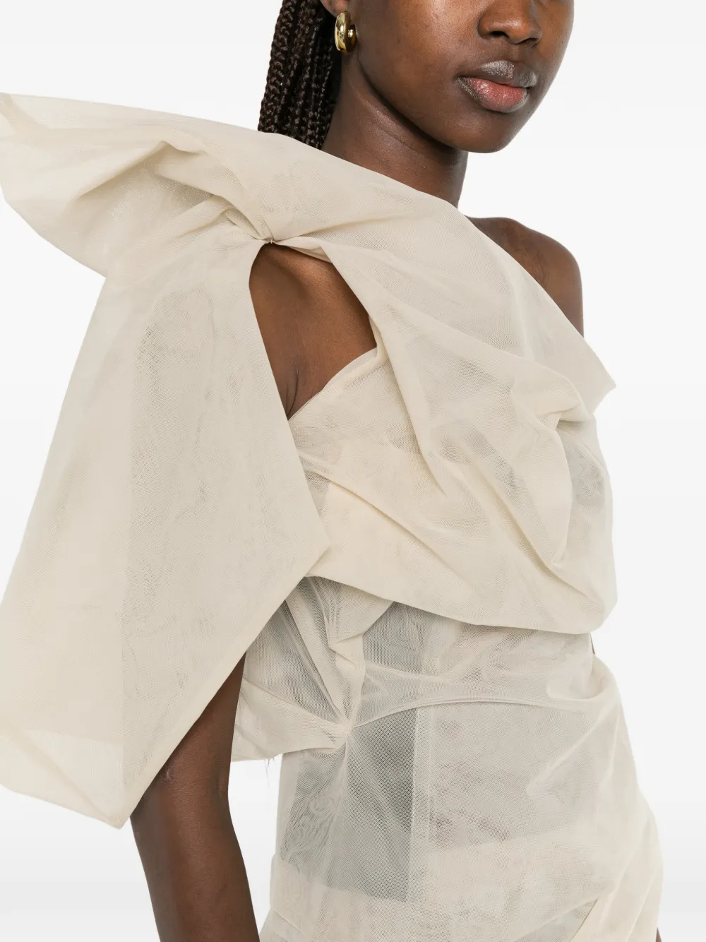 Rick Owens Top met gedrapeerd detail Beige