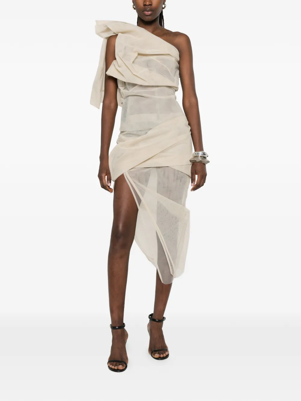 Rick Owens Top met gedrapeerd detail Beige