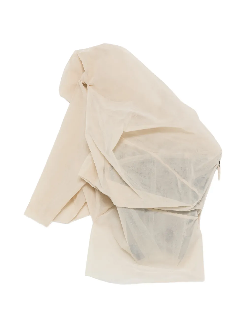 Rick Owens draped-detail top - Neutrals
