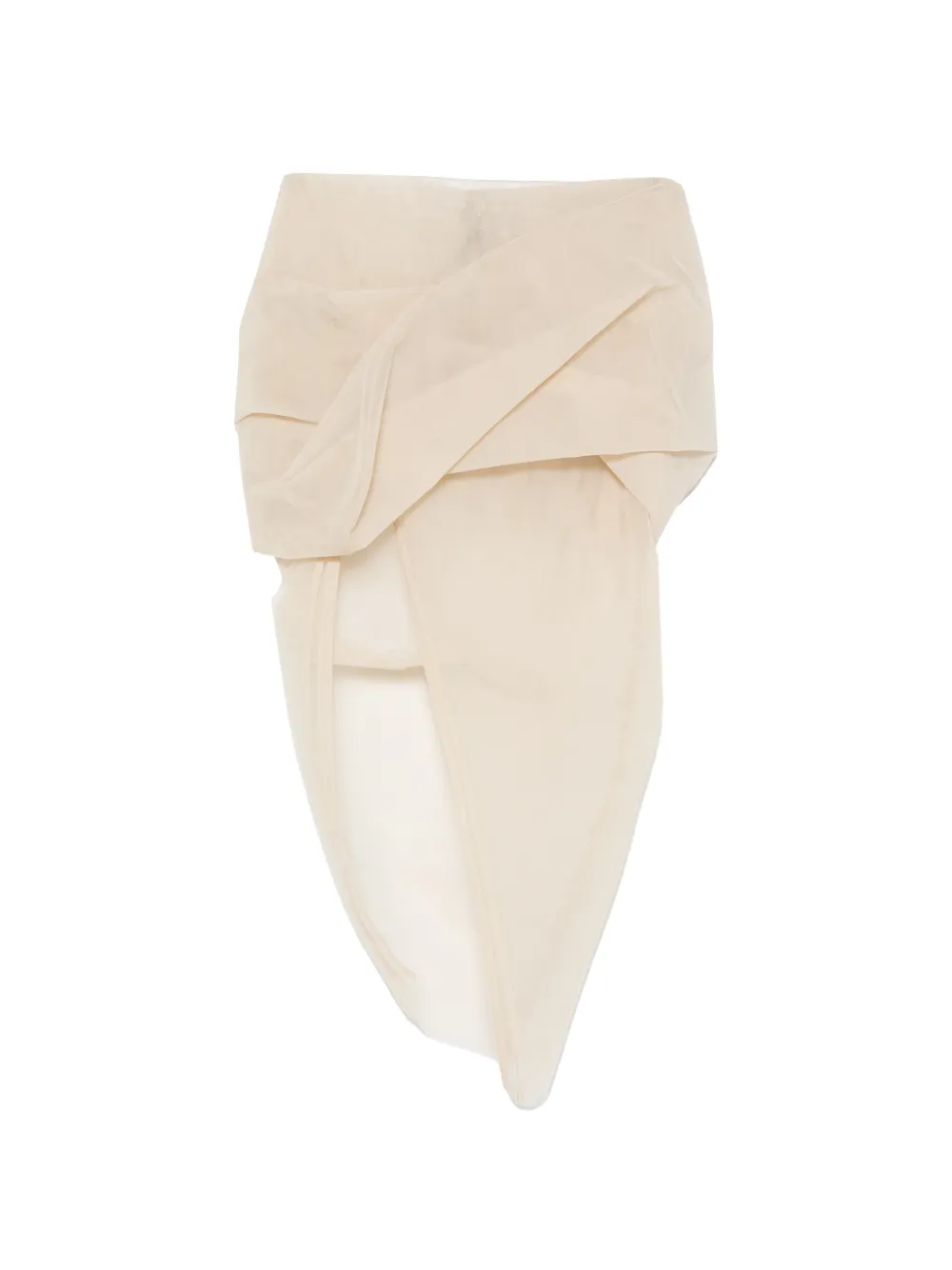 Rick Owens draped calf skirt - Nude