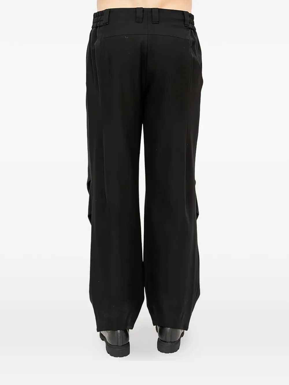  Devoa Pantalones De Lana - Negro 
