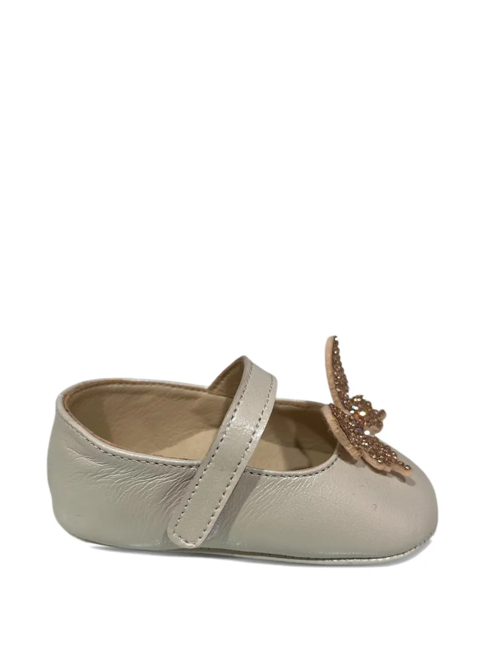 BabyWalker butterfly-patch ballet flats Beige