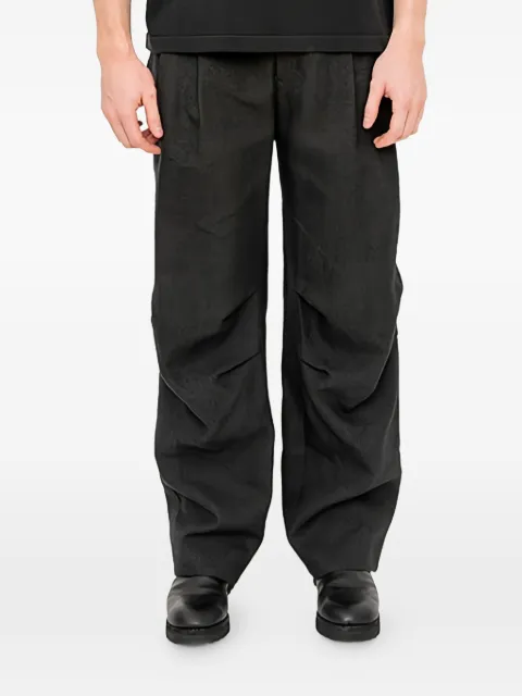 Devoa pleated wide-leg trousers
