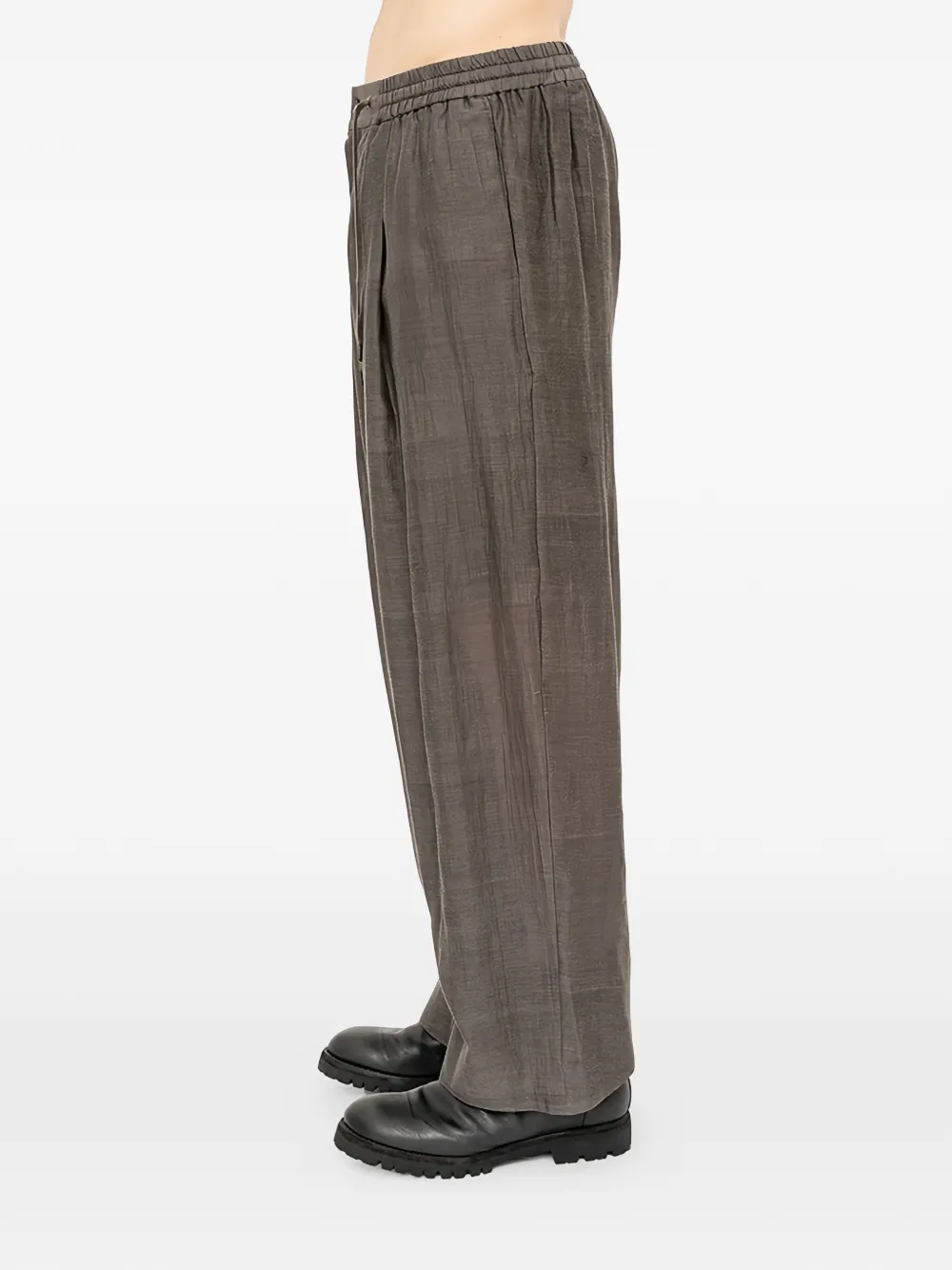  Devoa Pantalones De Seda - Marrón 