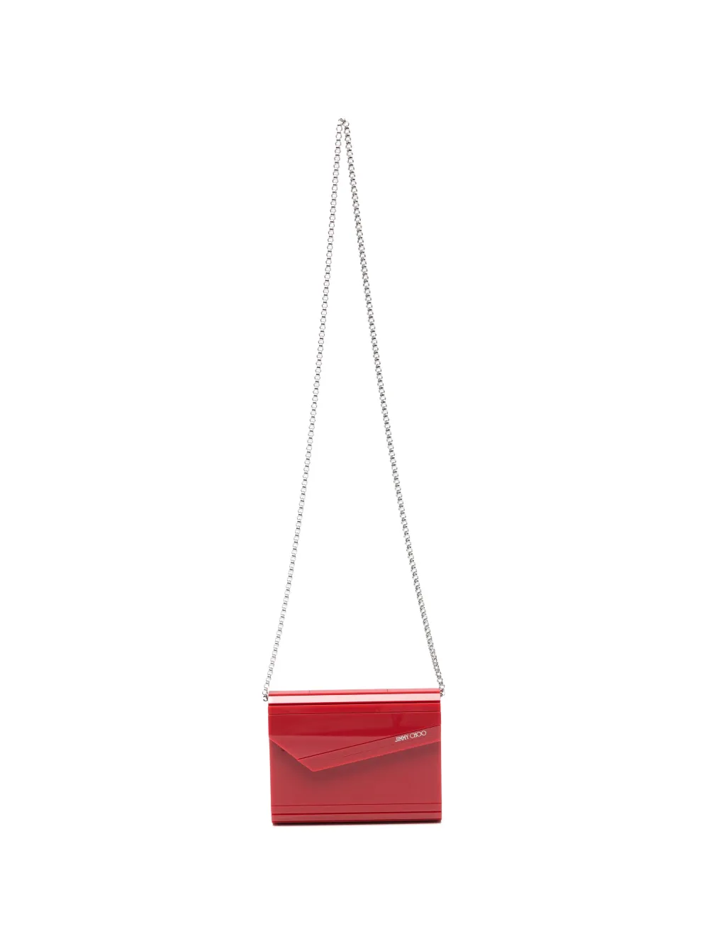 Jimmy Choo Candy logo-detail clutch bag - Rot