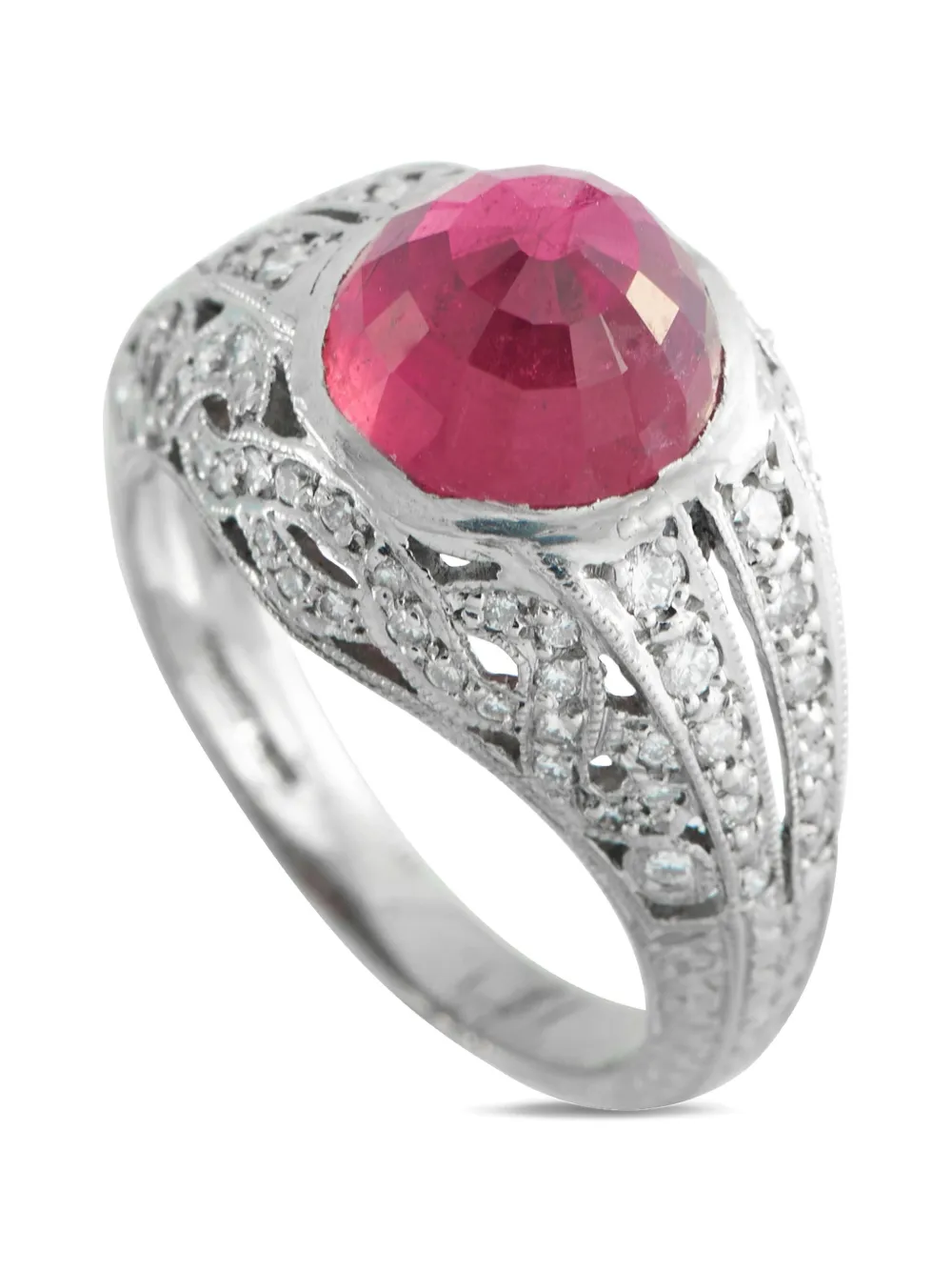 LB Exclusive diamond rubellite ring - Argento
