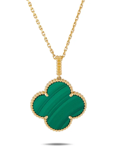 Van Cleef & Arpels Pre-Owned Alhambra malachite necklace
