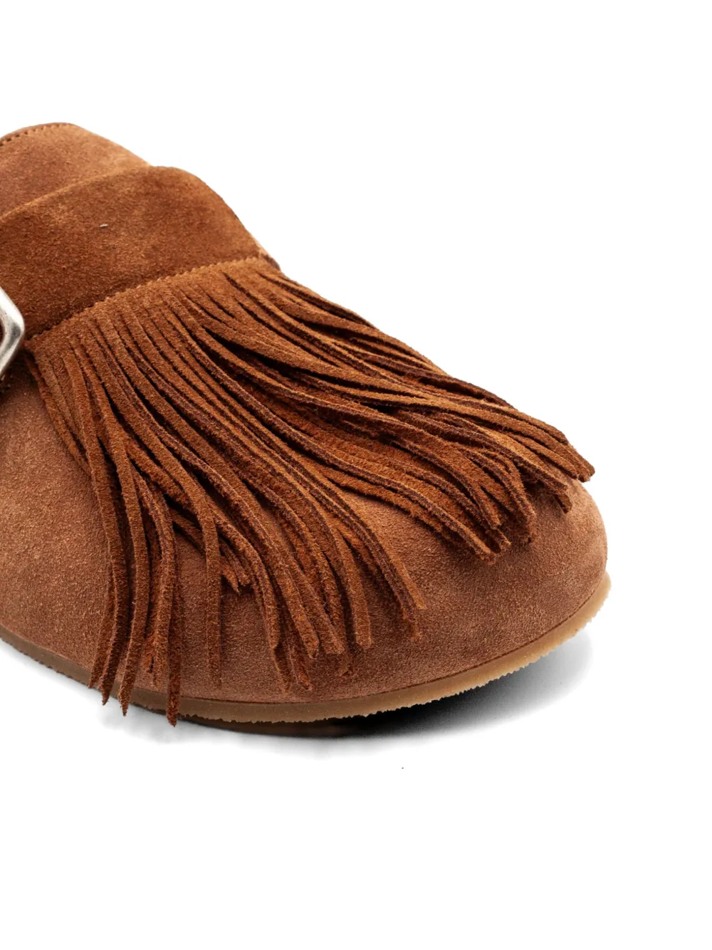 Vic Matie fringed buckle mules Bruin