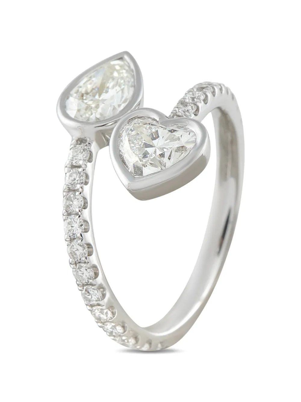 LB Exclusive bypass diamond ring - Argento
