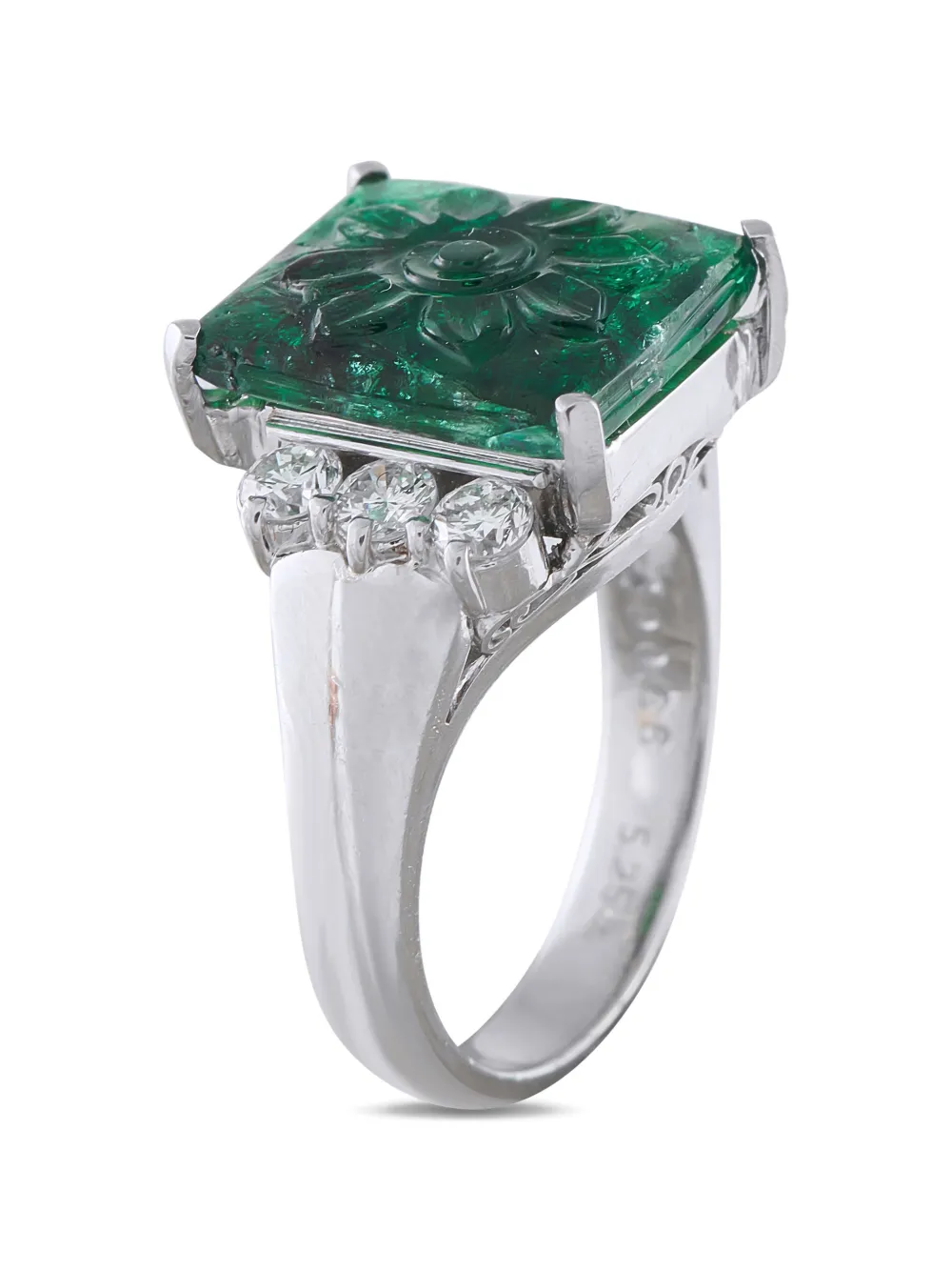 LB Exclusive diamond and emerald ring - Argento