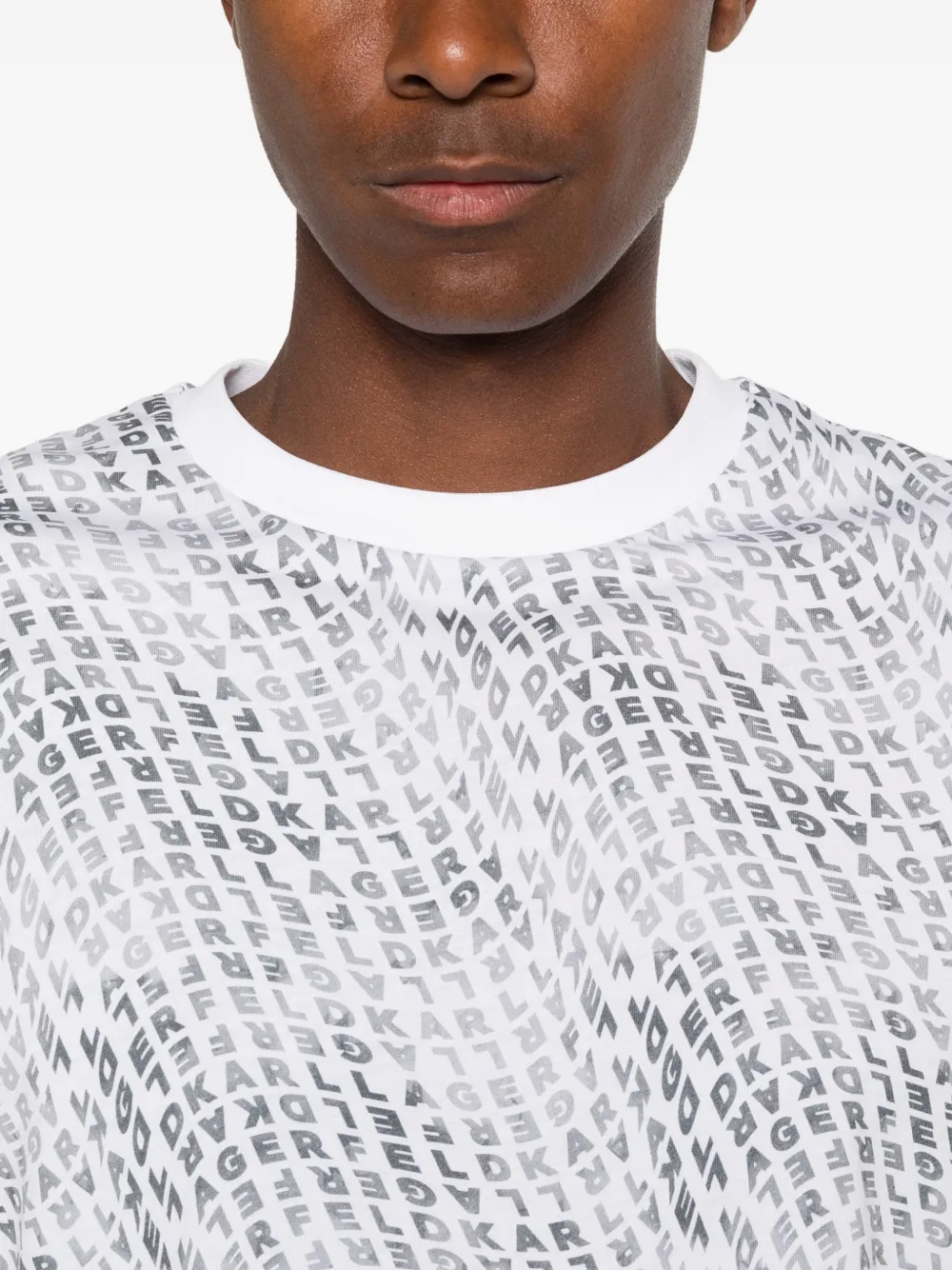 Karl Lagerfeld T-shirt met logopatroon Wit