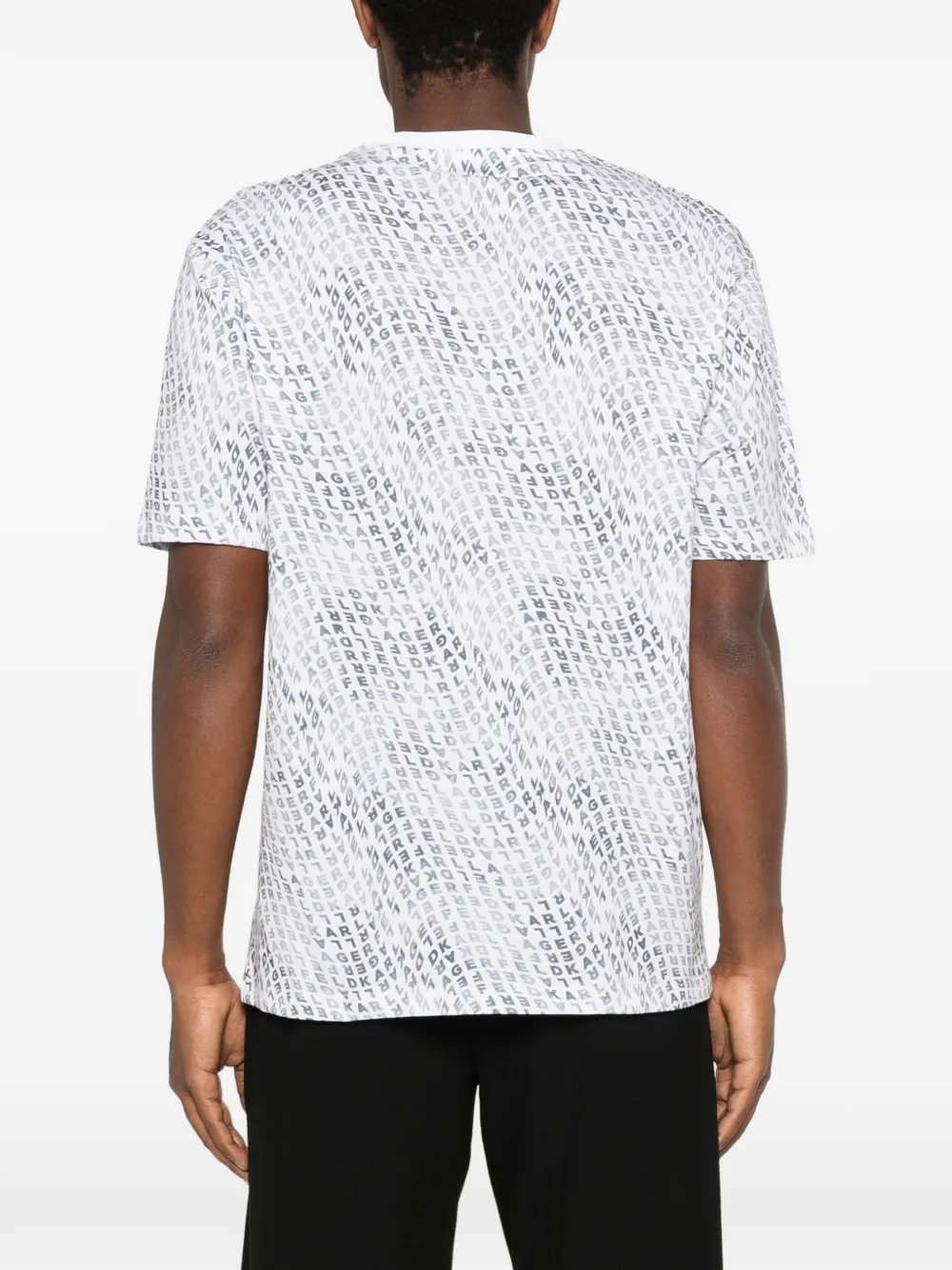 Karl Lagerfeld T-shirt met logopatroon Wit