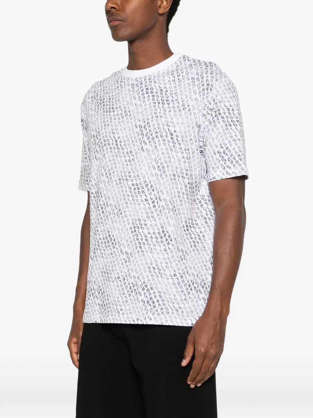 Karl Lagerfeld T-shirt met logopatroon Wit