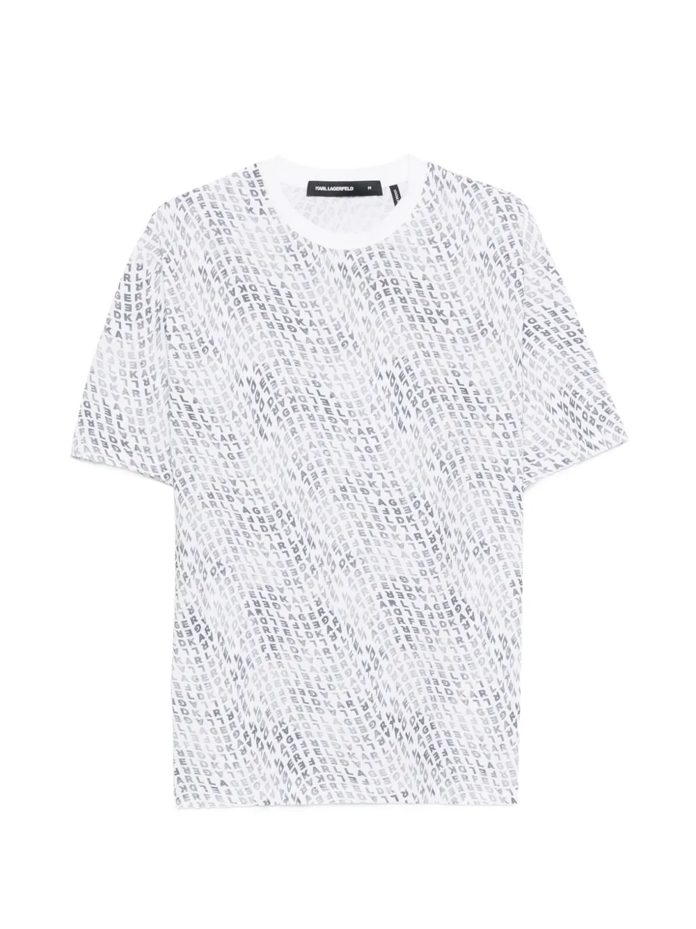 Karl Lagerfeld logo-pattern T-shirt - Bianco