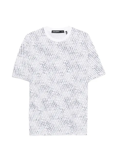 Karl Lagerfeld logo-pattern T-shirt