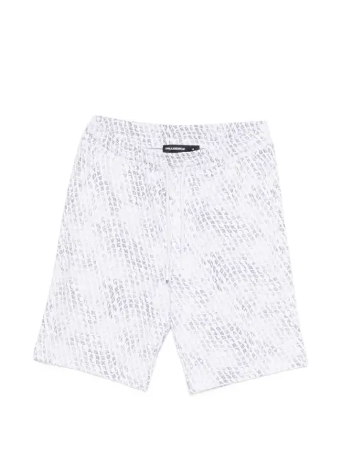Karl Lagerfeld logo-pattern drawstring shorts