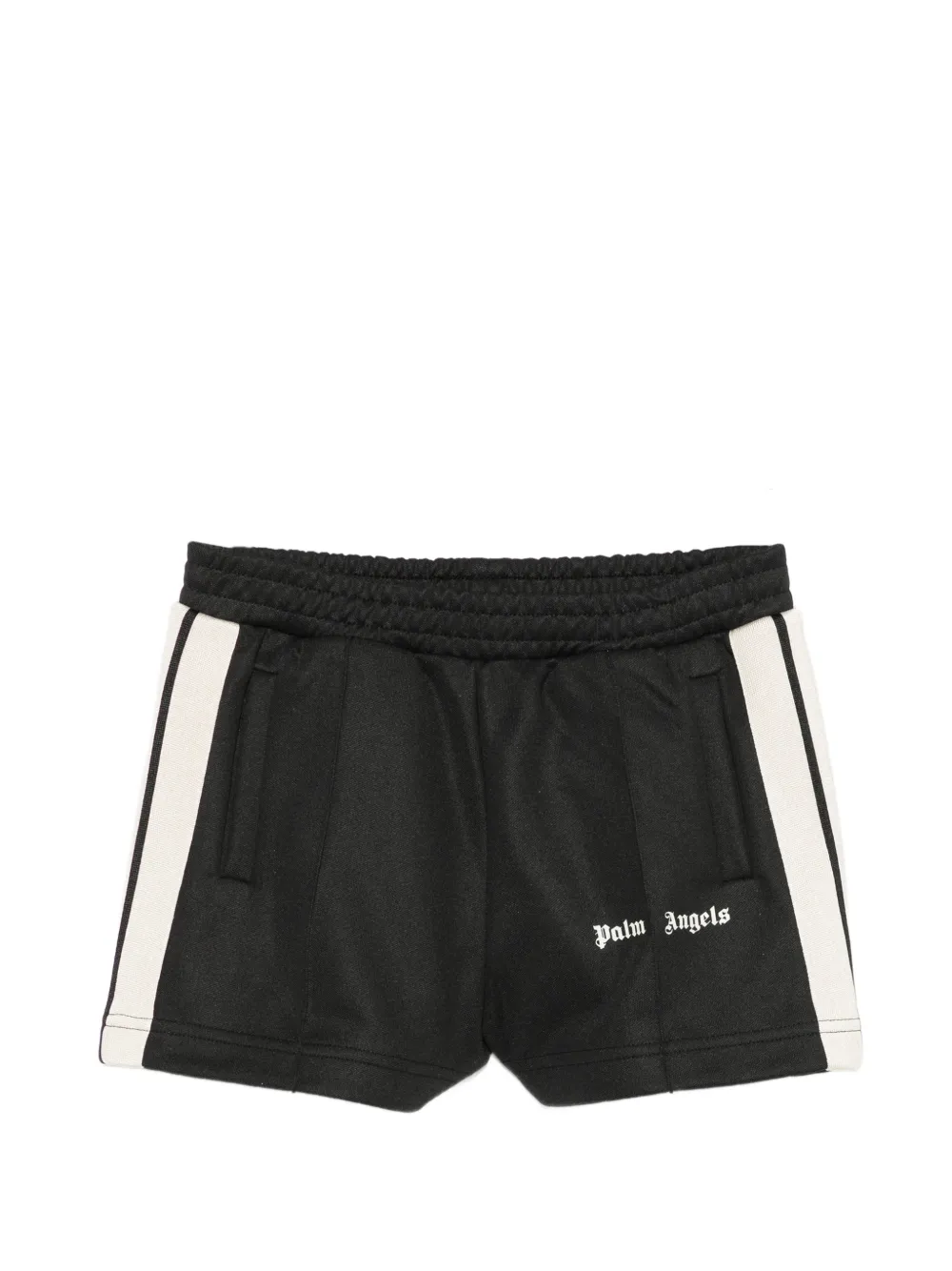 Palm Angels Kids side-stripe logo-print shorts - Nero