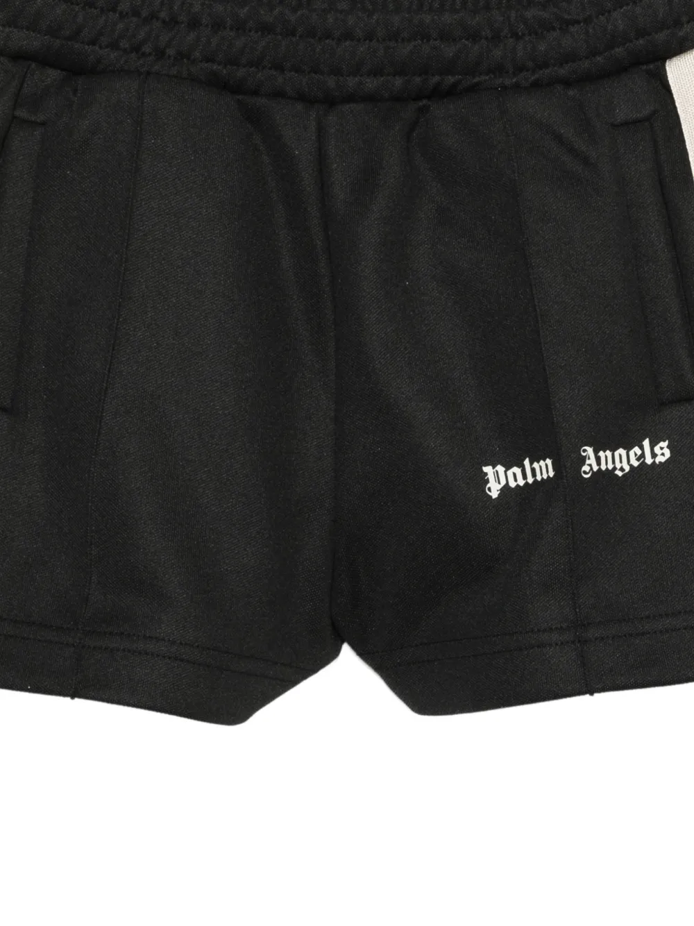 Palm Angels Kids Shorts met logoprint Zwart