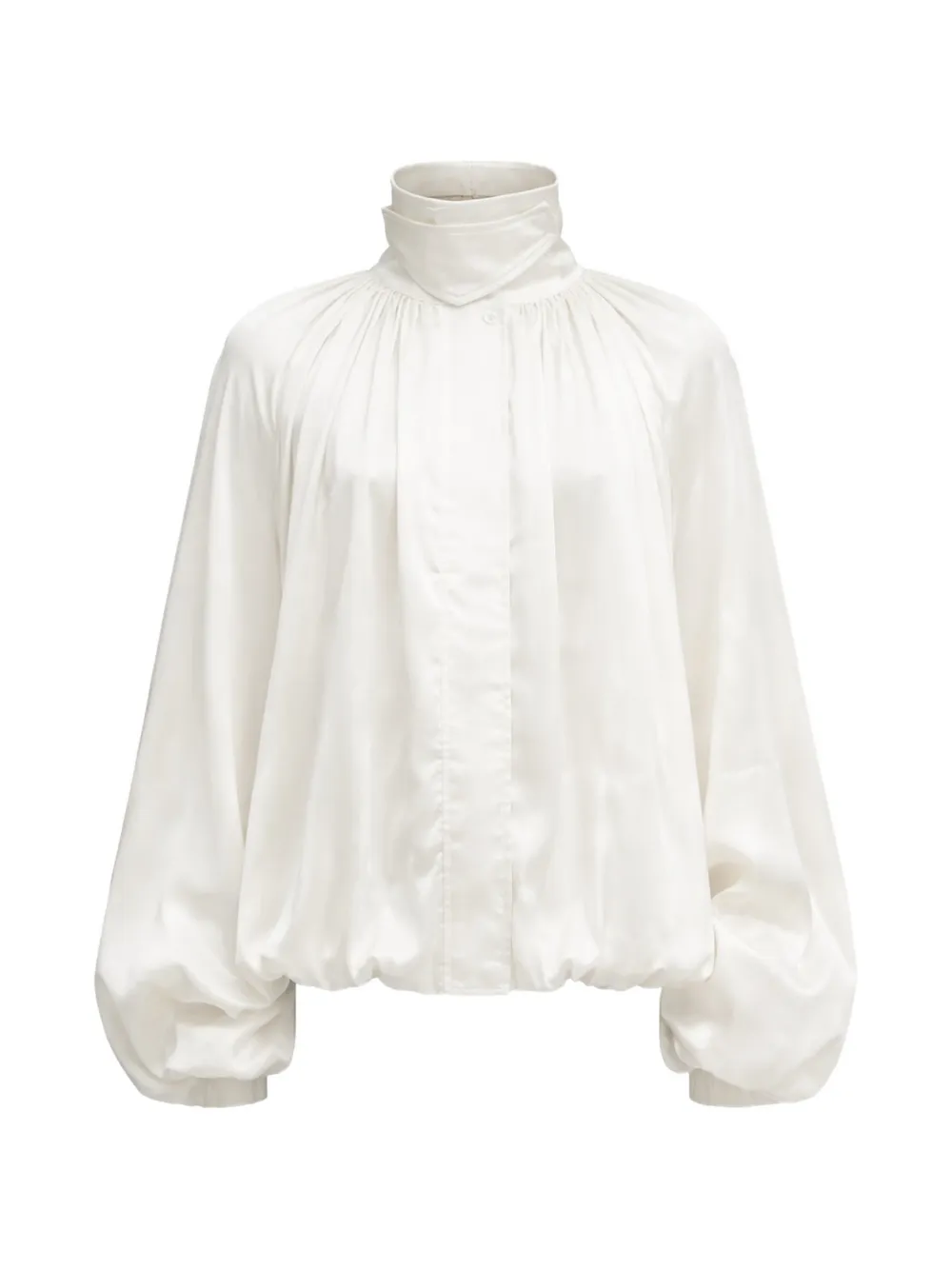 ROTATE BIRGER CHRISTENSEN funnel-neck oversized jacket - Bianco