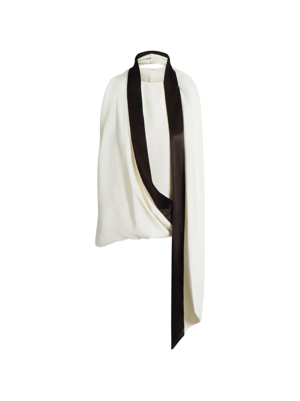 Alberta Ferretti scarf-detail sleeveless top - Bianco