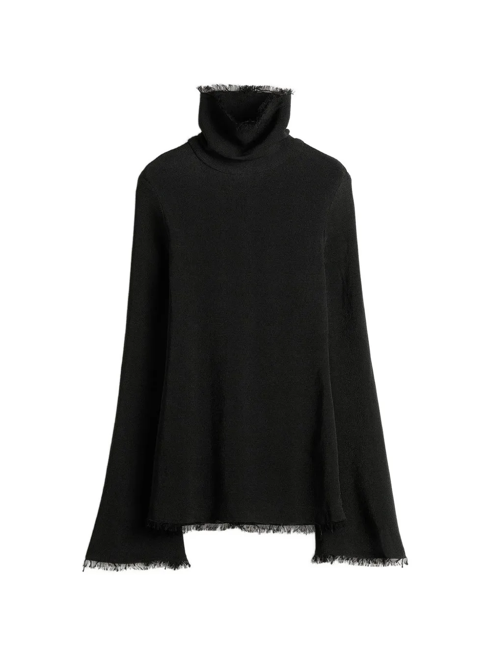 TOTEME frayed-edge slim top - Nero