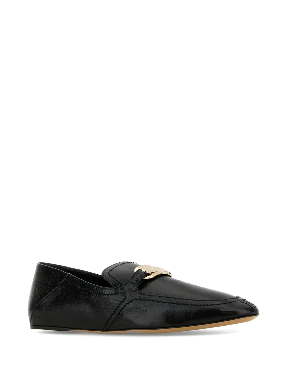 Ferragamo buckle leather loafers Zwart