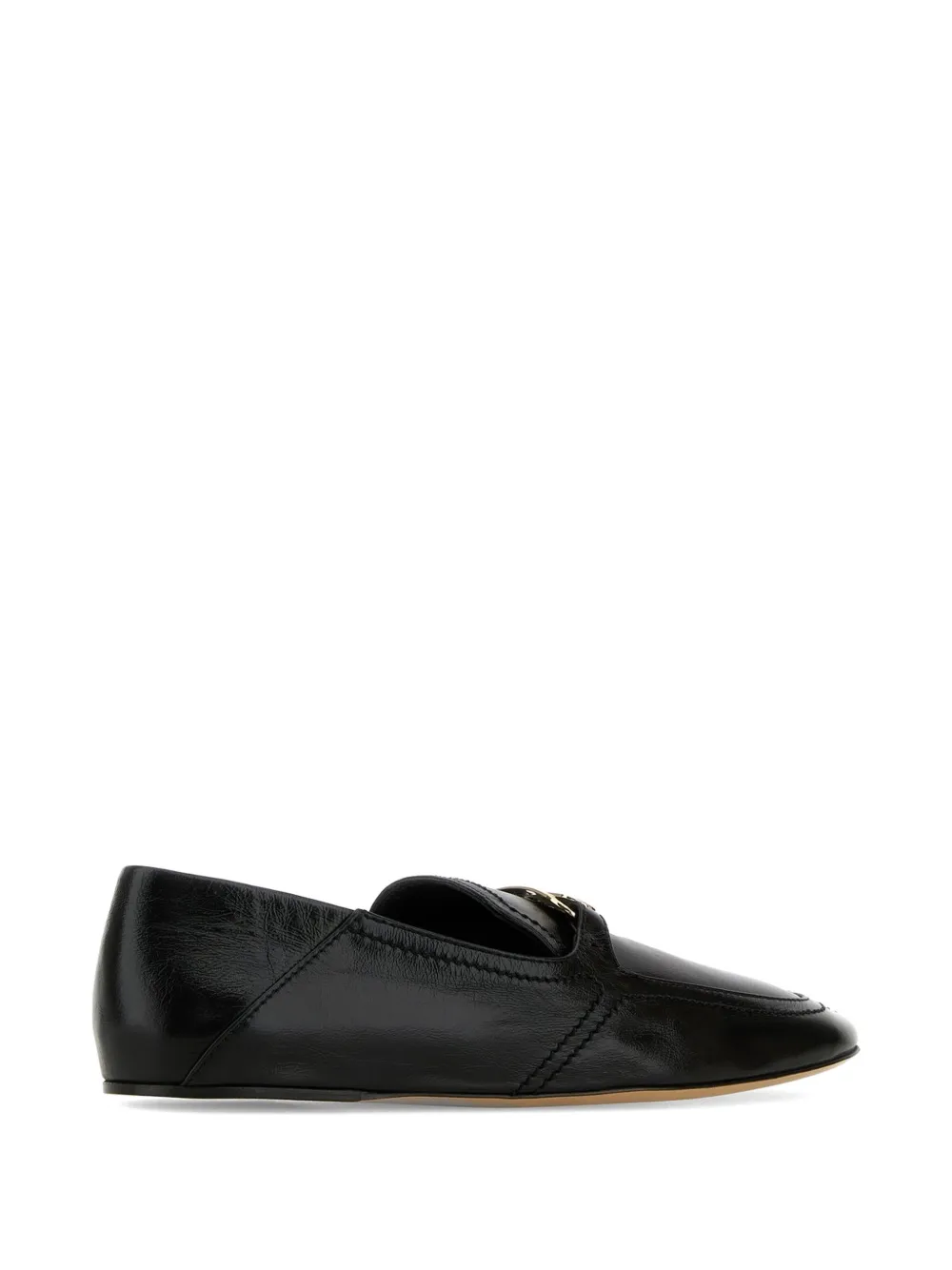 Ferragamo buckle leather loafers Zwart