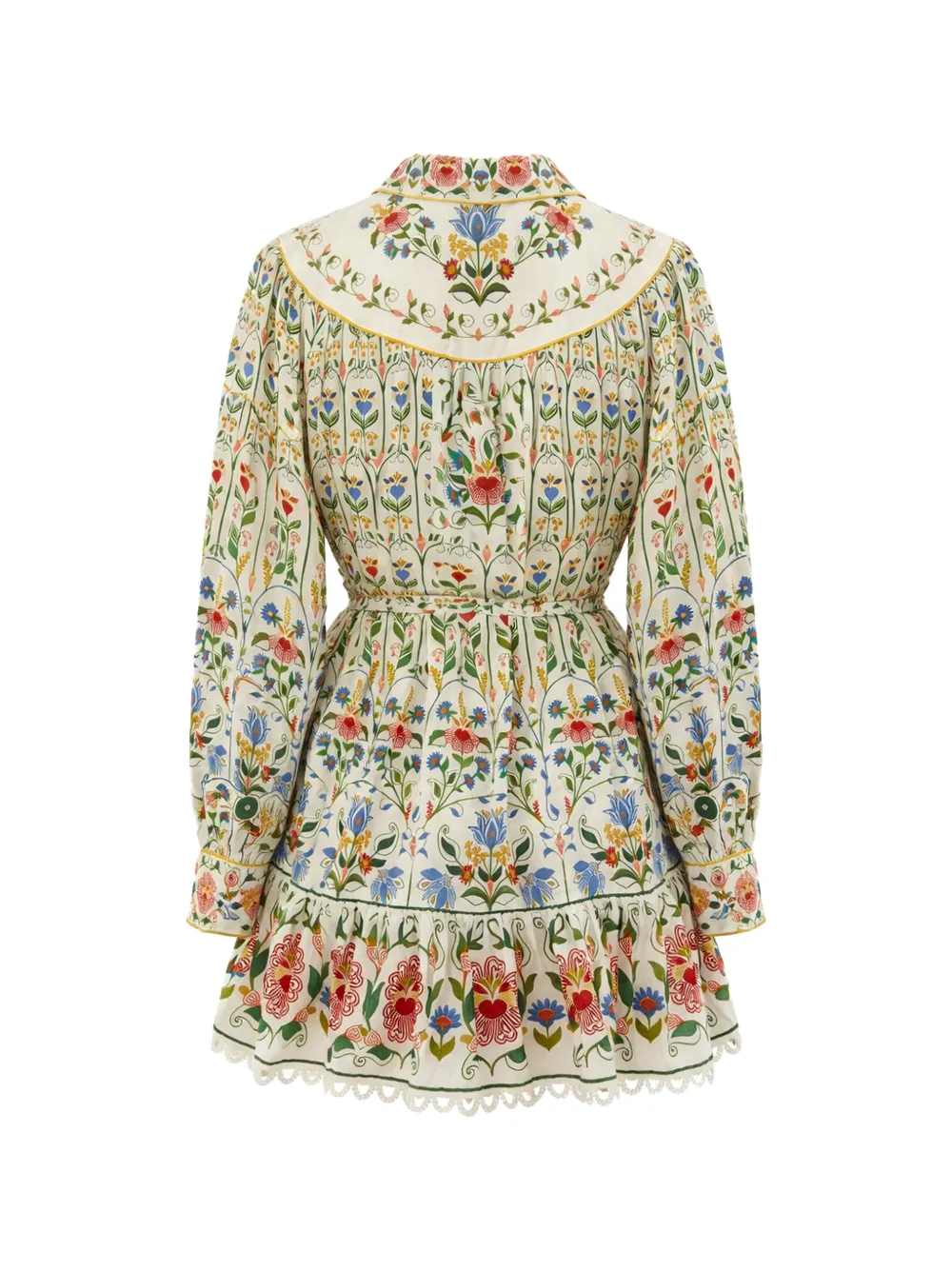 FARM Rio Mini-jurk met bloemenprint Beige