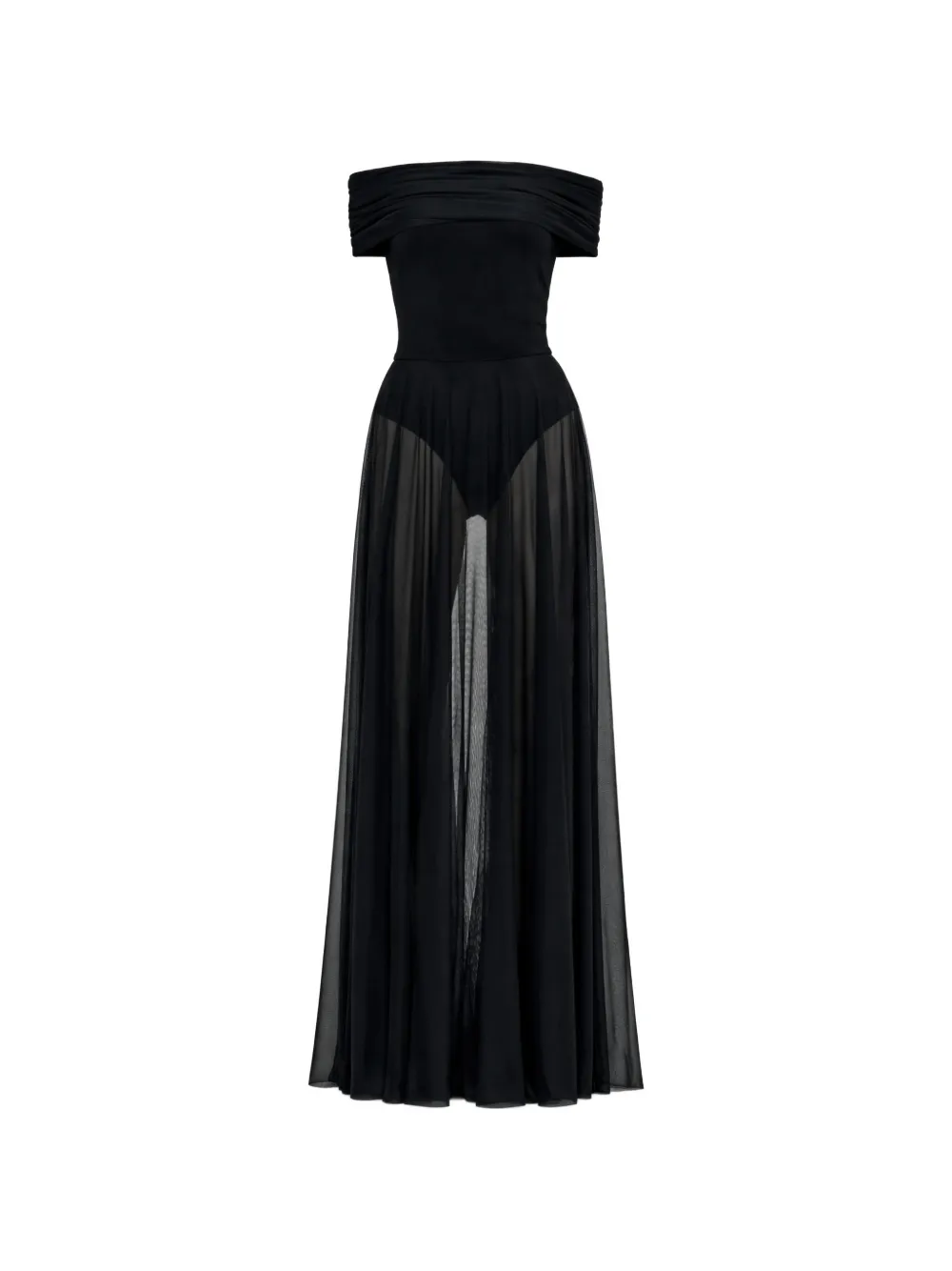 Norma Kamali off-shoulder maxi dress - Nero