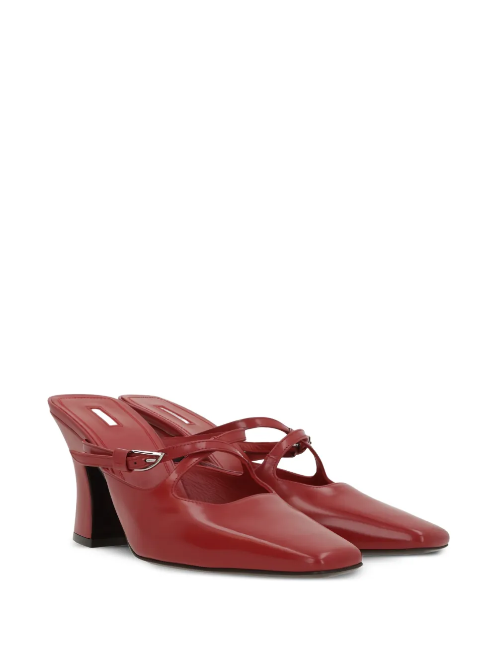 Nodaleto Leren muiltjes Rood